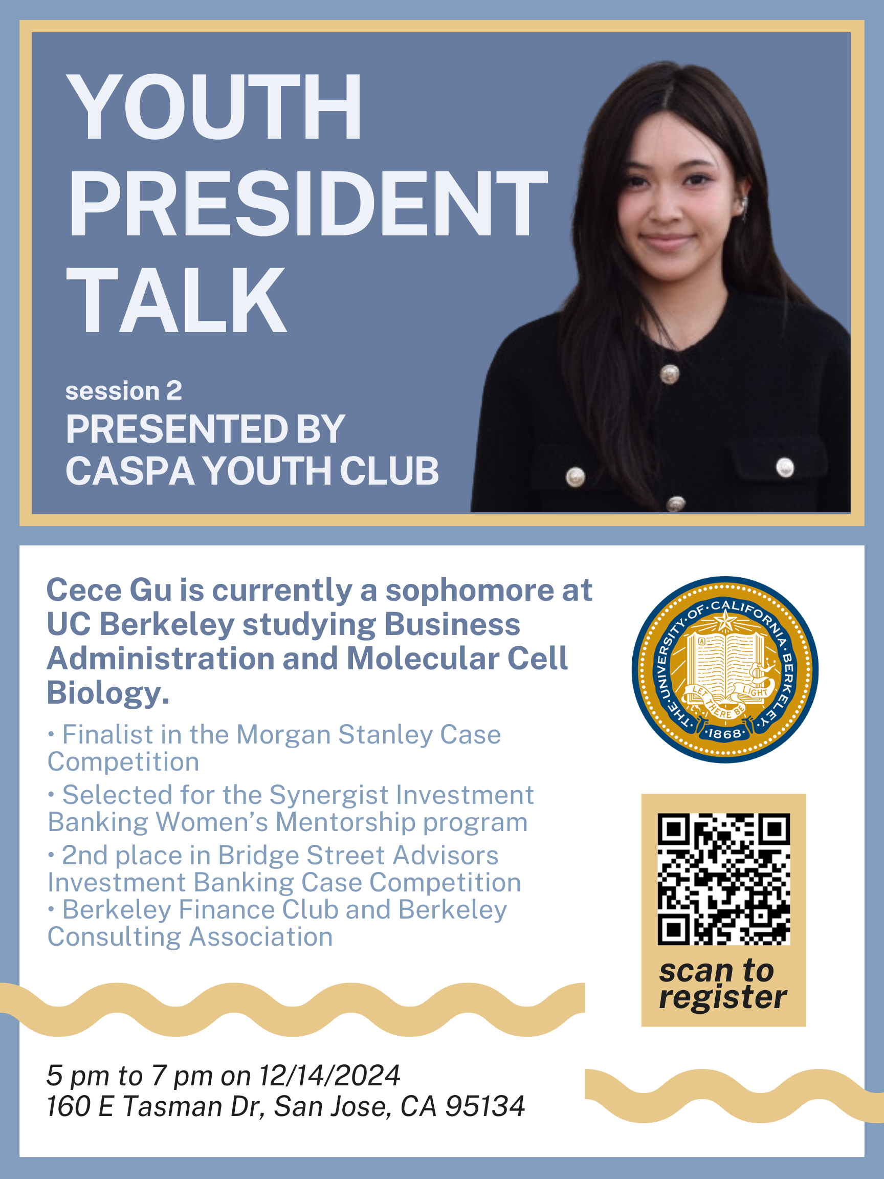 poster for cyc president's talk
